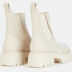 Chelsea Boots en Cuir Links beiges - Talon 6 cm