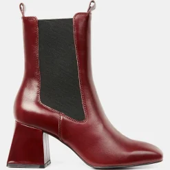 Chelsea Boots en Cuir marron - Talon 7 cm