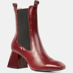 Chelsea Boots en Cuir marron - Talon 7 cm