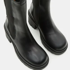 Chelsea Boots en Cuir Mid noires - Talon 8 cm