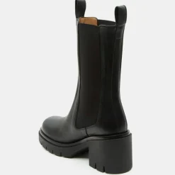 Chelsea Boots en Cuir Mid noires - Talon 8 cm