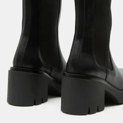 Chelsea Boots en Cuir Mid noires - Talon 8 cm