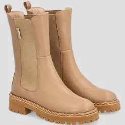 Chelsea Boots en Cuir Onna beiges
