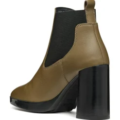 Chelsea Boots en Cuir Teulada olive/noir - Talon 9.5 cm