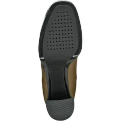 Chelsea Boots en Cuir Teulada olive/noir - Talon 9.5 cm