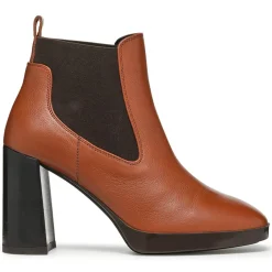 Chelsea Boots en Cuir Teulada brandy/coffee - Talon 9.5 cm