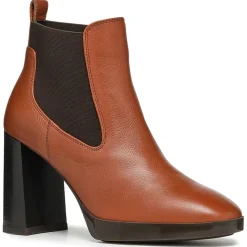 Chelsea Boots en Cuir Teulada brandy/coffee - Talon 9.5 cm