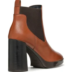 Chelsea Boots en Cuir Teulada brandy/coffee - Talon 9.5 cm