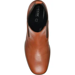 Chelsea Boots en Cuir Teulada brandy/coffee - Talon 9.5 cm