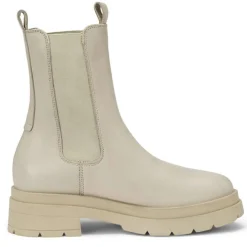 Chelsea Boots en Cuir tige haute beiges