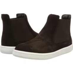 Chelsea Boots en Velours de Cuir Street marron