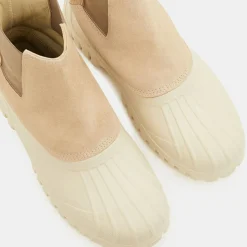 Chelsea Boots en Velours de Cuir Balbi beiges