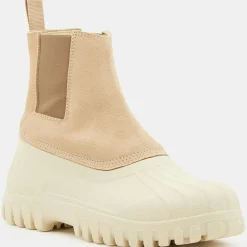 Chelsea Boots en Velours de Cuir Balbi beiges