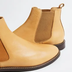 Chelsea Boots Jules en Cuir grainé cognac