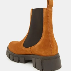 Chelsea boots semelle épaisse camel - Talon 4 cm