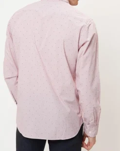 Chemise à carreaux regular fit rose/blanc