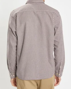 Chemise 100% Coton Bio Regular Fit multicroix blanc/violet