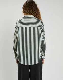 Chemise Emy bleu/crème