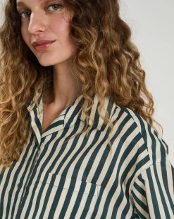 Chemise Emy bleu/crème