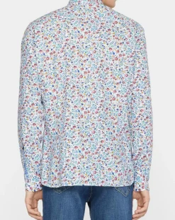 Chemise à fleurs multicolore