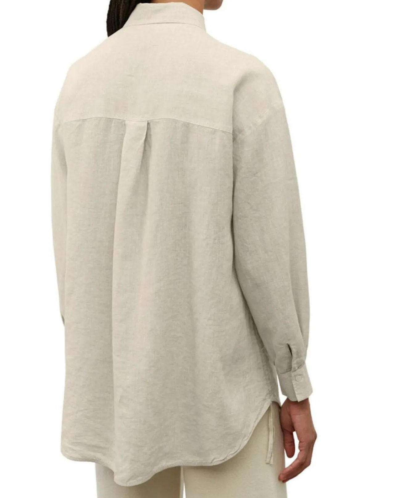 Chemise 100% Lin Drapé beige