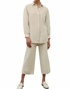 Chemise 100% Lin Drapé beige