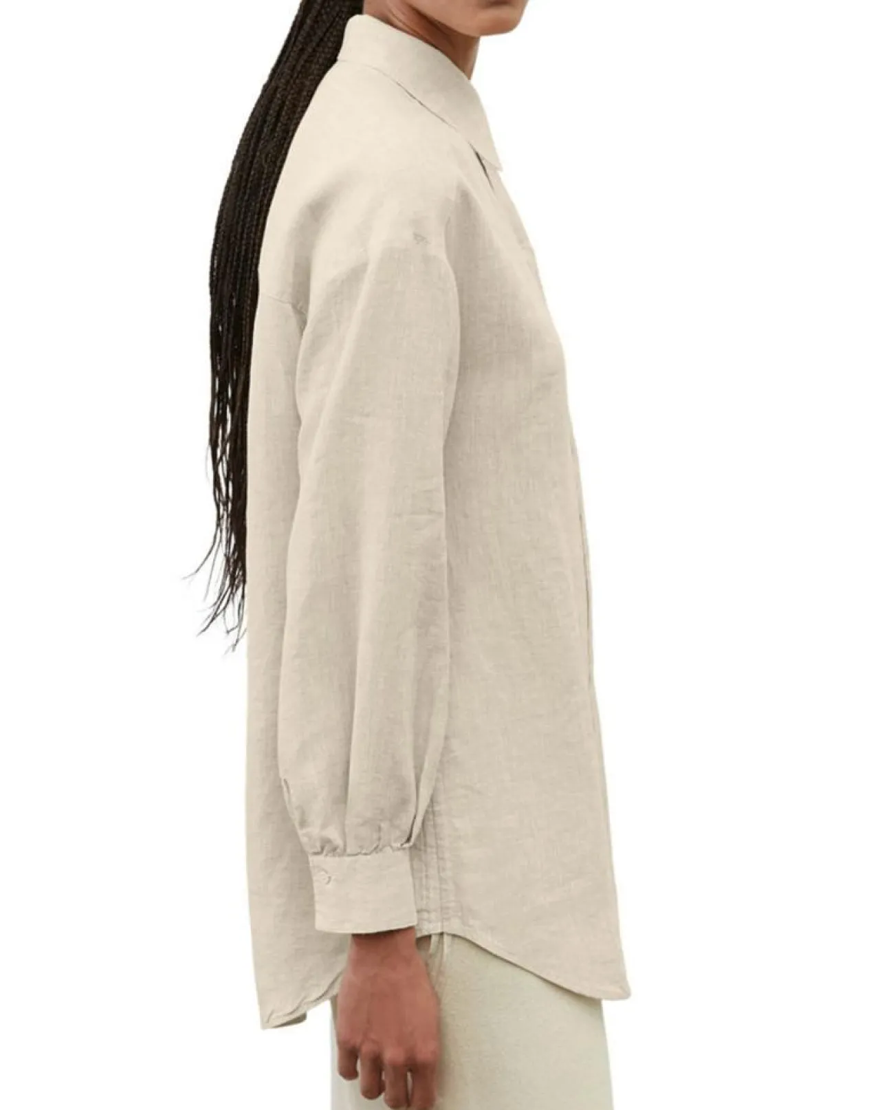 Chemise 100% Lin Drapé beige