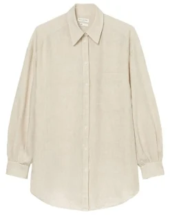 Chemise 100% Lin Drapé beige