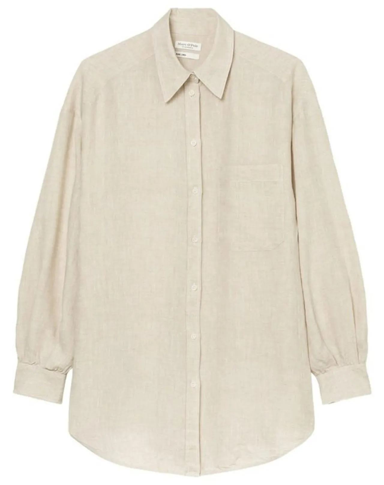Chemise 100% Lin Drapé beige