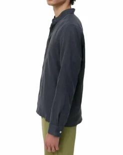 Chemise 100% Lin manches longues Mao Sf bleu marine