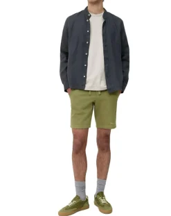 Chemise 100% Lin manches longues Mao Sf bleu marine