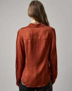 Chemise à Poche orange