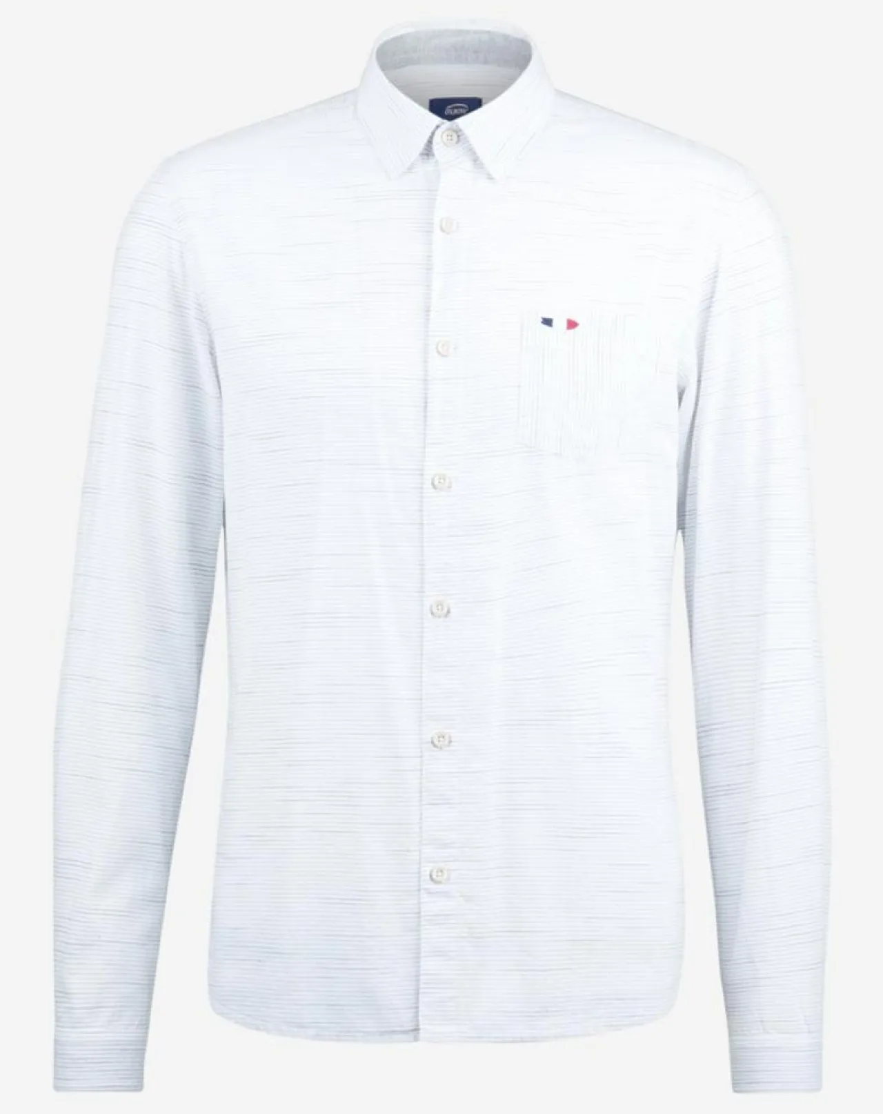 Chemise ajustée Crena à fines rayures écru/noir