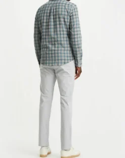 Chemise Alpha Icon Slim Fit à carreaux bleu/gris