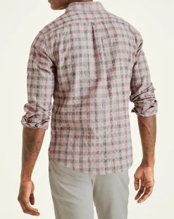Chemise Alpha Icon Slim Fit à carreaux bleu/rouge
