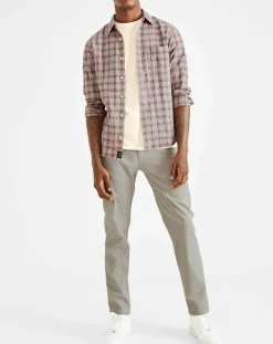 Chemise Alpha Icon Slim Fit à carreaux bleu/rouge