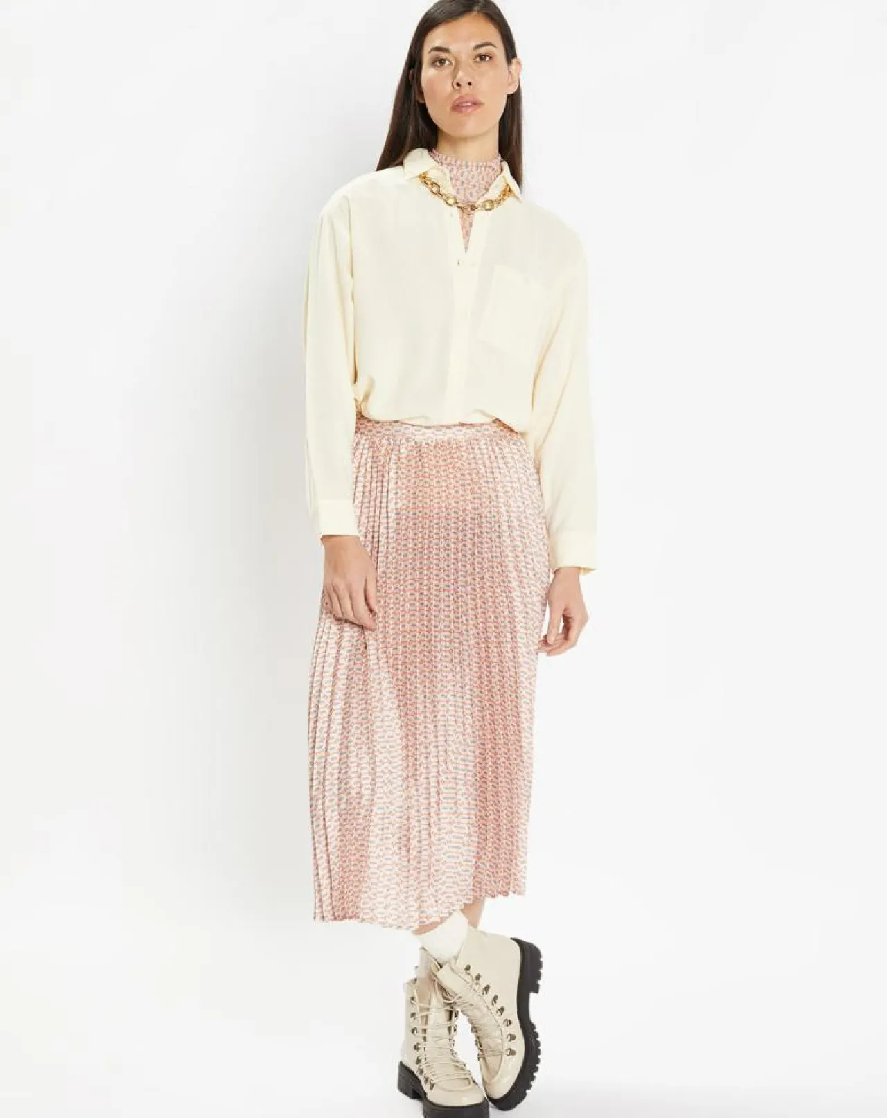 Chemise ample et fluide Paros écrue