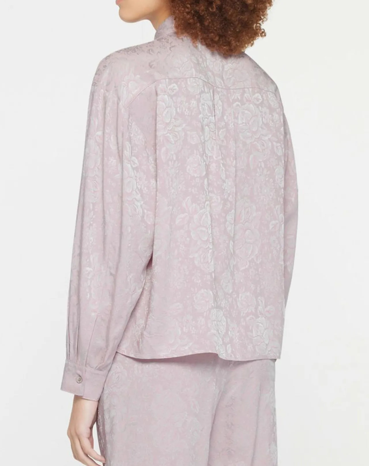 Chemise Boxy Jacquard mauve