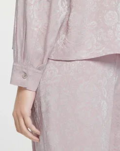 Chemise Boxy Jacquard mauve