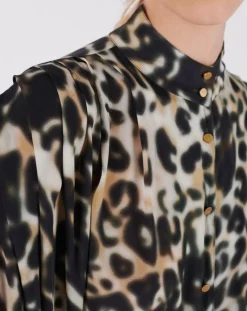 Chemise Caetano beige/kaki/noir