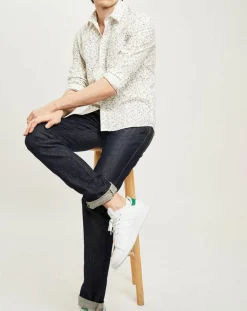 Chemise casual en Popeline Nala imprimée blanc/multicolore