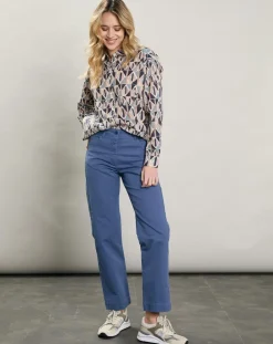 Chemise Charlot imprimée bleue