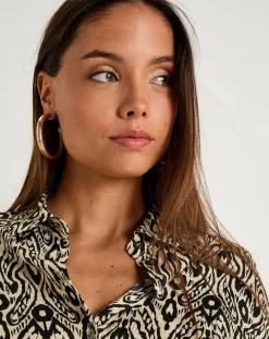 Chemise Cindy imprimée noire