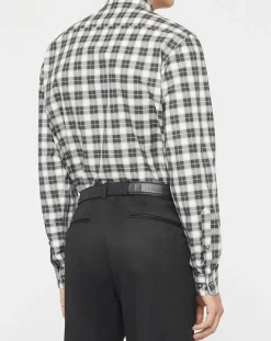 Chemise Classic Fit à carreaux blanc/vert