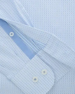 Chemise Classic Fit Jacquard imprimée bleu/blanc