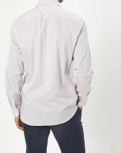 Chemise Classic Fit rayée rouge/bleu