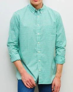 Chemise classique vert/blanc