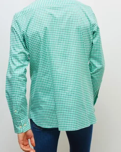 Chemise classique vert/blanc
