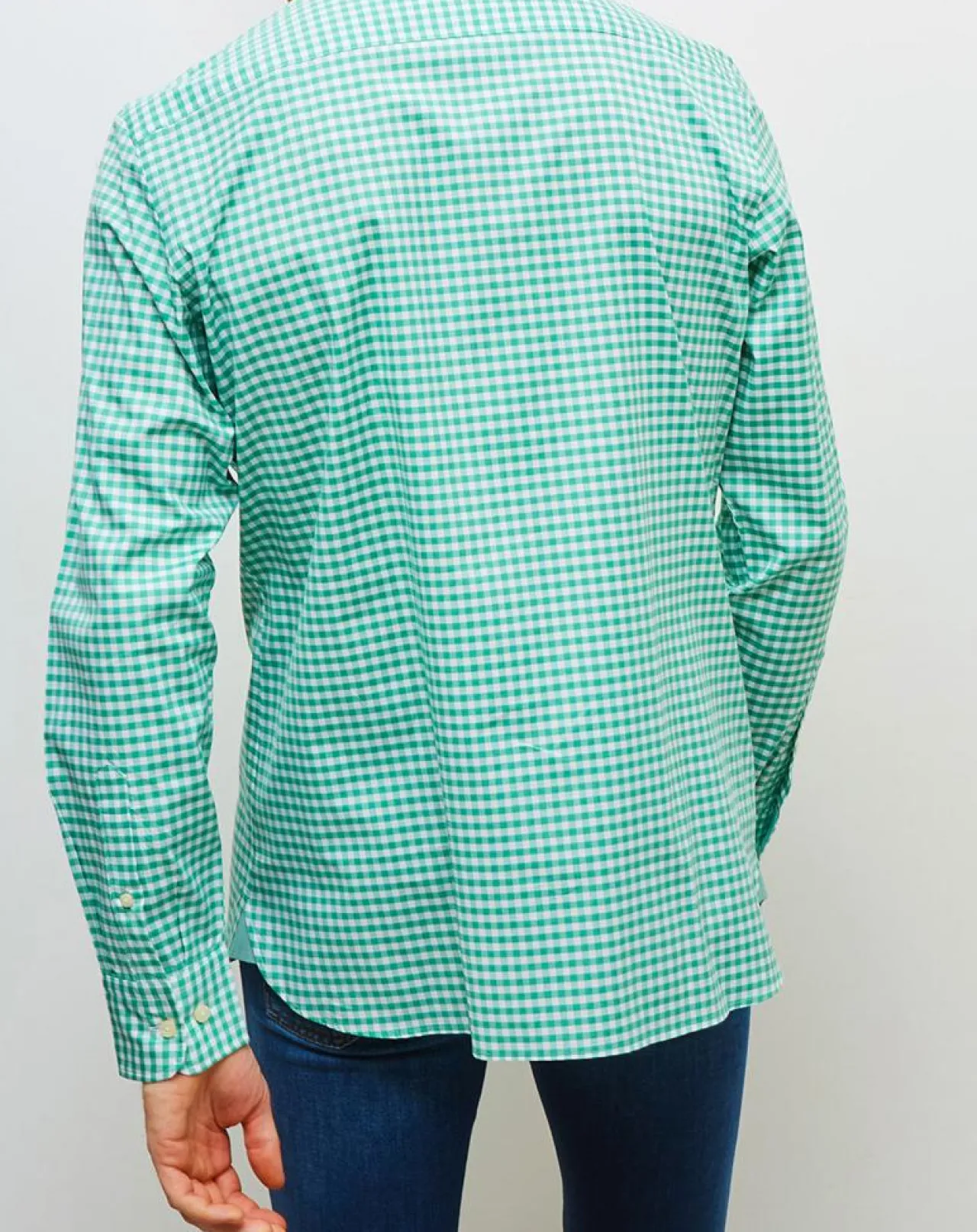 Chemise classique vert/blanc
