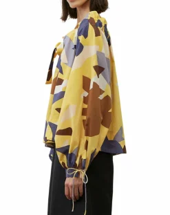 Chemise Col Lavalière jaune/multicolore